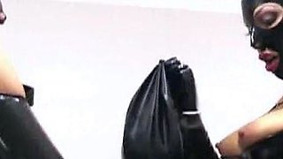 StrapOn Lesbian with big boobs fucks her blonde sexy GF