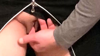 Horny Babe Fingered Under Dress in Public