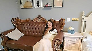 Chinese Girl In Long Dress In Bondage