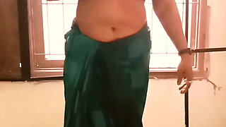 Desi Tamil Chubby Wife Lux Saree Wear Tease Shows Boobs Belly Hairy Pussy Ass! Indianhotwifex