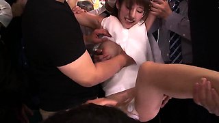 Shy Japanese Teen Fucked On The Public Bus