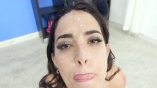 The busty slut enjoy hardcore sex with two big cock