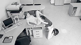 Office sex: employees hot fuck got caught on security office camera