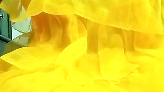 Indian Gay Crossdresser Gaurisissy XXX Sex in Yellow Lehenga