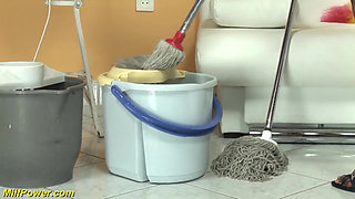 Skinny milf gets a hard cock