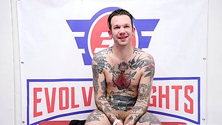 Stockinged strapon femdom fetish babe sucks on dick in hd