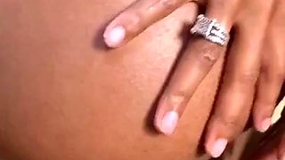 Big ass brunettes in POV interracial threesome with BBC cock sharing