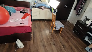 Amateur Wife Enjoys Trying on Clothes and Cutting Them.