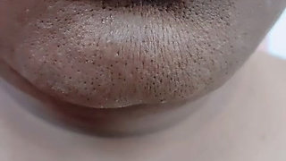 She is Surprised ! God gifted clit stimulater on his Tongue