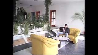 Black Slut Fucked Hard by White Guy's Big Dick - Titty Fucking & Cum on Tits