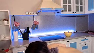 Big breasted Asian milf having fun with sex toys on webcam