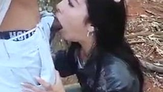 Fake agent fuck brunette amateur babe outdoor