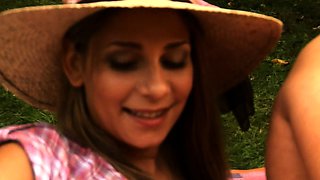 Latin bareback amateur anally pounded outdoors