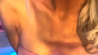 Big Boobed Blonde Masturbates With A Dildo In The Bathroom