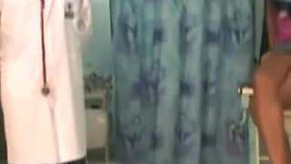 The blonde girl came for a medical examination and she fucks the handsome gynecologist