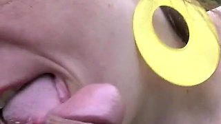 Busty French MILF Licks Balls 5200