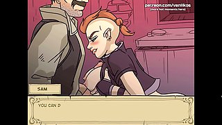 Summertime saga with big juicy tits and cartoon vibes