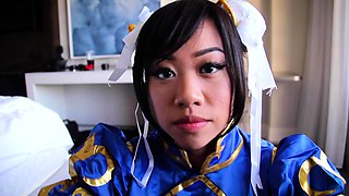 Amateur Asian girls in a very hot blowjob pov