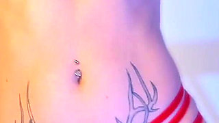A Latina with a Tattooed Butt Dances for You