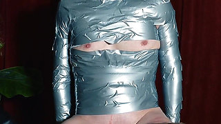 Hardcore Corporal Punishment with Upper Leg Caning and CBT While in Tape Bondage