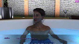 Stepbrother's Wife Cheats in Truth or Dare - Hot Kissing Scene with Big Tits & Big Cock
