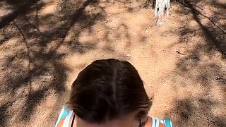 Real amateur blonde gives a hot POV blowjob on the train