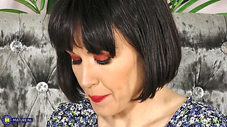 Hot British Milf Lucy Love With Her Small Tits With Large Nipples Masturbates At Home