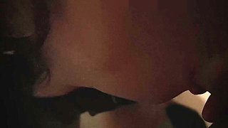 Alone with His Friend - Hallway Blowjob and Standing Fuck Until He Cums in Her Mouth