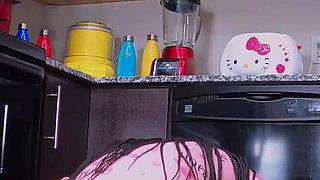 Taboo Sexual Intercourse on Filthy Kitchen Floor with Innocent Stepdaughter, Aggressive Pussy Fucking, While Wife Is Shopping