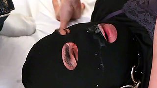 A big-titted towheaded honey pleases a cuckold's