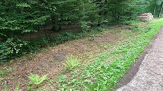 Pussy, Ass and Tits Banging on the Forest Path