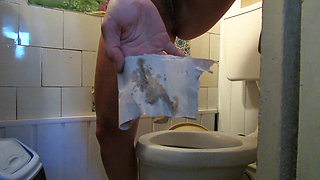 A Beauty with a Hairy Cunt Pees in the Toilet. Selection