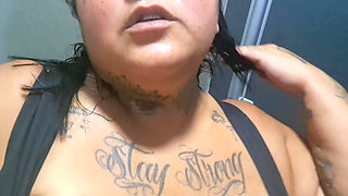 BBW Shows off in the Gym Bathroom