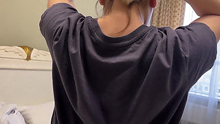 Home real sex with a young blonde with a big ass