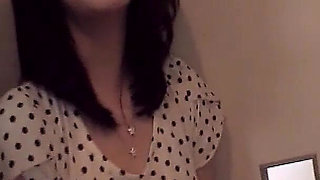 Japanese Teen with Hairy Pussy Blows a Guy and Get Teased in the Bathroom