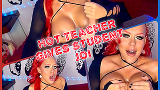 Hot Teacher Gives Student JOI