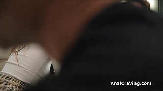 Double penetrating natural redhead girlfriend