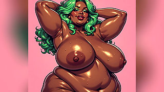 Chubby Black Women Art