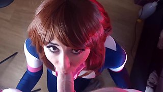 Ochaco Uraraka gets her big booty pounded and covered in oil TRAILER
