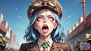 Goggle-hearted Gasm Steam Punk City Scream