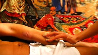 Hot amateur blonde gangbanged