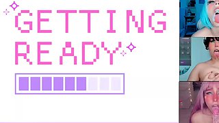 AMATEUR BIGTIT BLONDE TEEN MASTURBATES IN STALKINGS