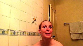 Amateur shower and masturbation