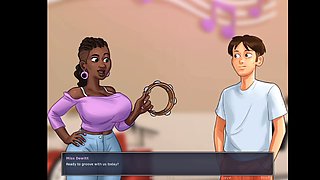 Cartoon mom gets down with a huge cock in some wild hentai video game action