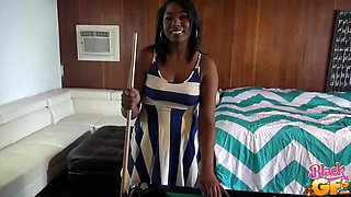 Horny chocolate vixen Ashanti Miller POV sex scene