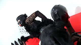 MILF mistress commands her lesbian slave to worship her feet