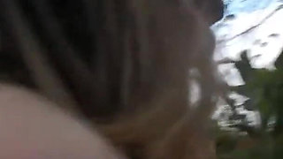 Big natural tits Rucca takes it in her hairy snatch
