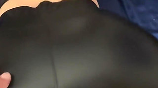 Secretary in Torn Leather Pants Wants Her Boss’s Cock