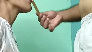 My Stepson Cheated on Me with a Game of Flavors - He Feeds Me a Big Cock and Ends up Filling Me with Milk