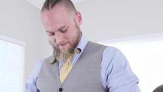 Blonde in stockings foot fetish and pussy pounding